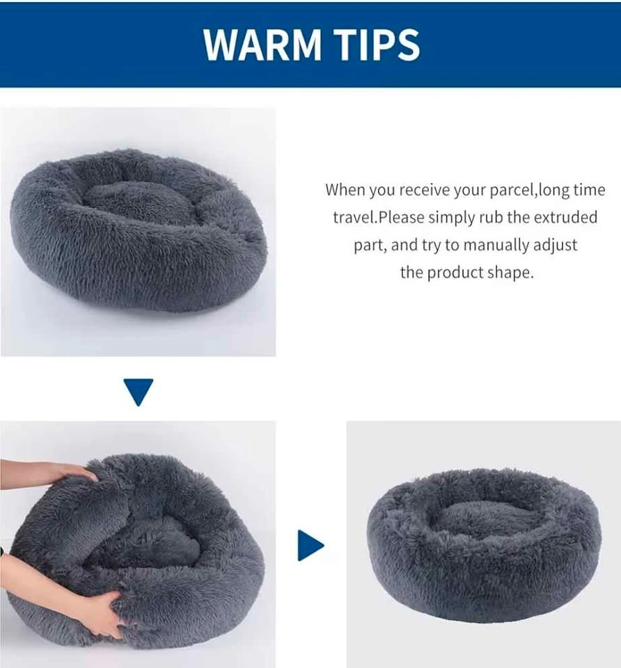 BrandNew Dog Bed Cat Bed Calming Plush Pet Bed Soft Washable - photo 3