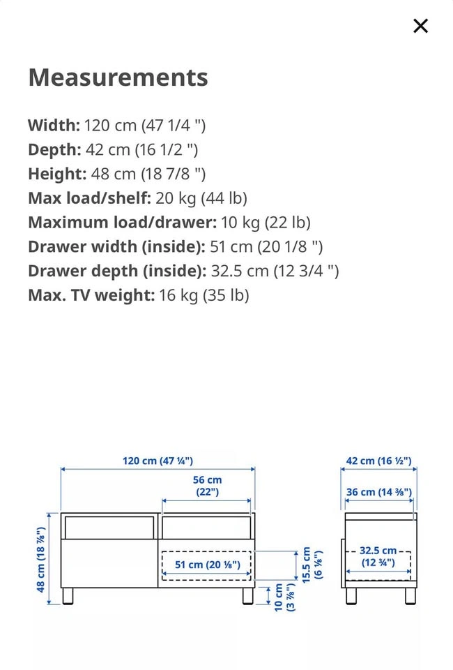 IKEA Besta TV Stand - Like New Condition - photo 3