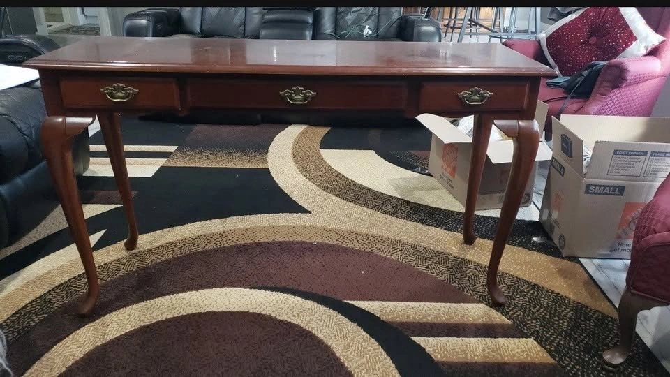 Solid Wood Sofa Table / Hallway Table with Drawers - photo 2