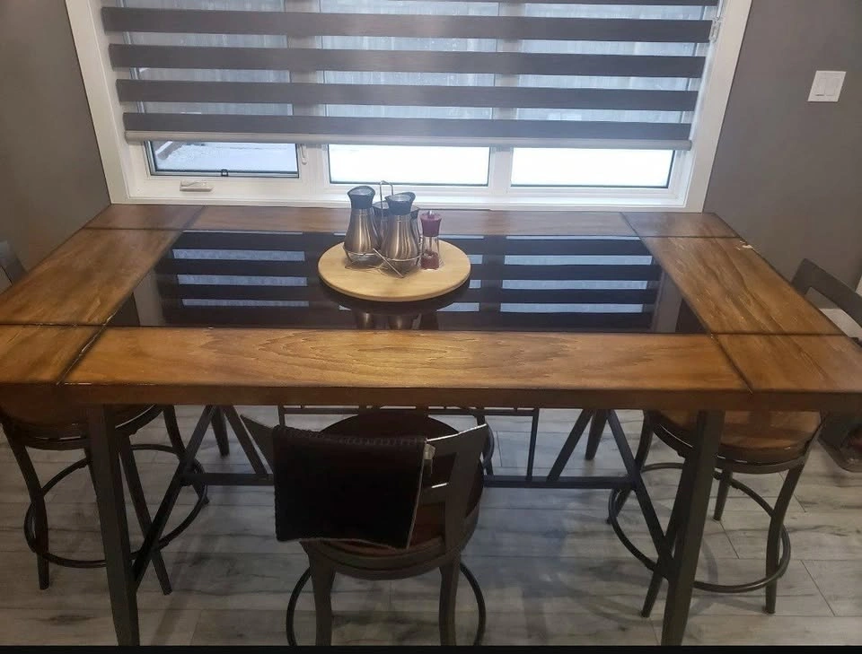 Counter Height Dining Set w/ Swivel Chairs