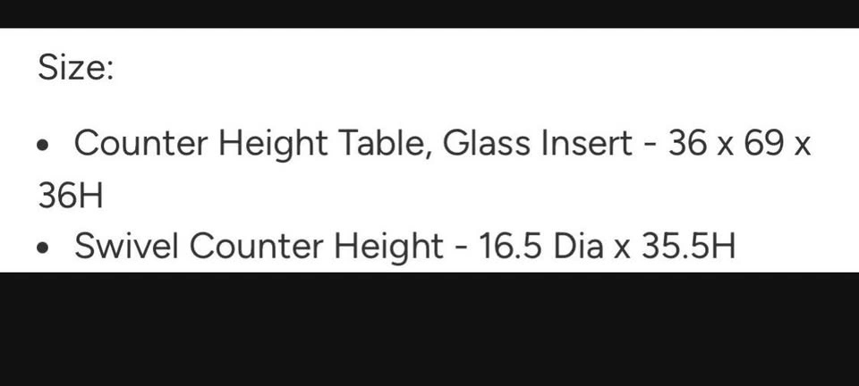Counter Height Dining Set w/ Swivel Chairs - photo 2