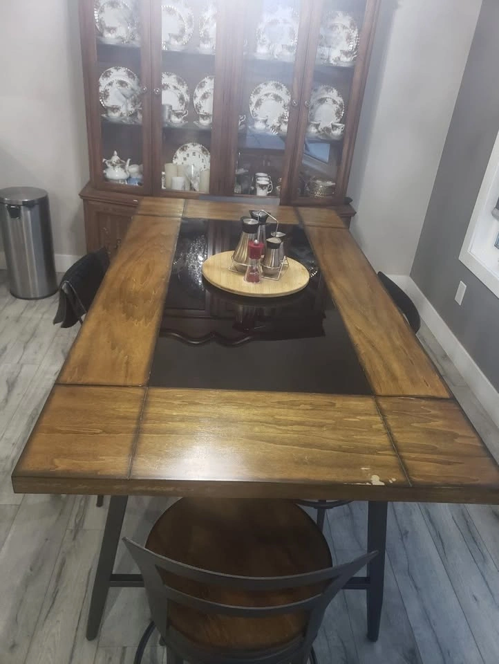 Counter Height Dining Set w/ Swivel Chairs - photo 3
