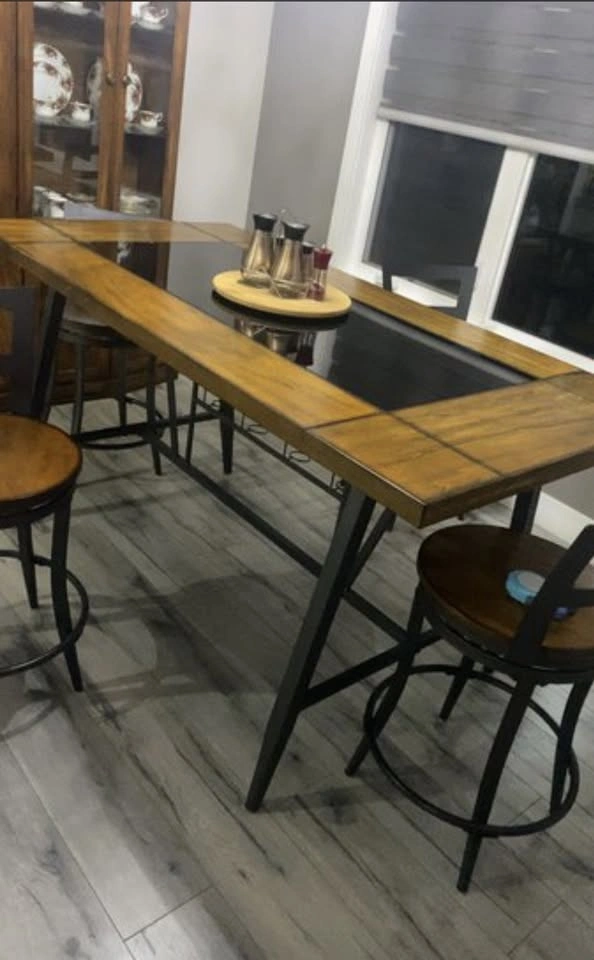 Counter Height Dining Set w/ Swivel Chairs - photo 5