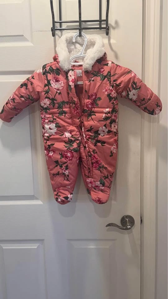 Baby Girl Winter Coat & Baby Carrier