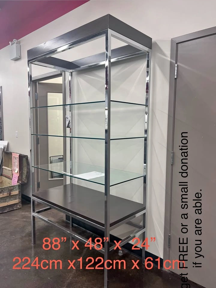 Chrome and glass cabinet