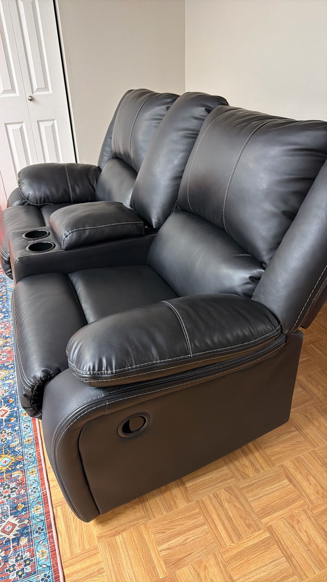 Recliner Loveseat | Leather Sofa | Ashley Brand - photo 5