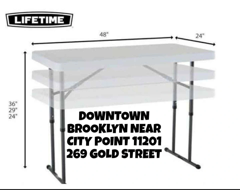LIFETIME 48" Adjustable Height Folding Table - photo 4