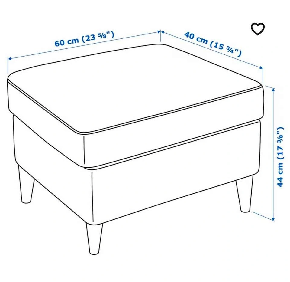 IKEA EKTORP Yellow Ottoman Footrest - photo 2