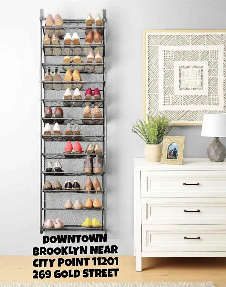 10-Tier Over The Door Shoe Organizer