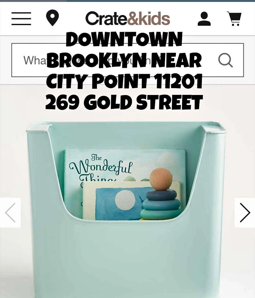 Crate&kids Mint Green Metal Stacking Storage Bin