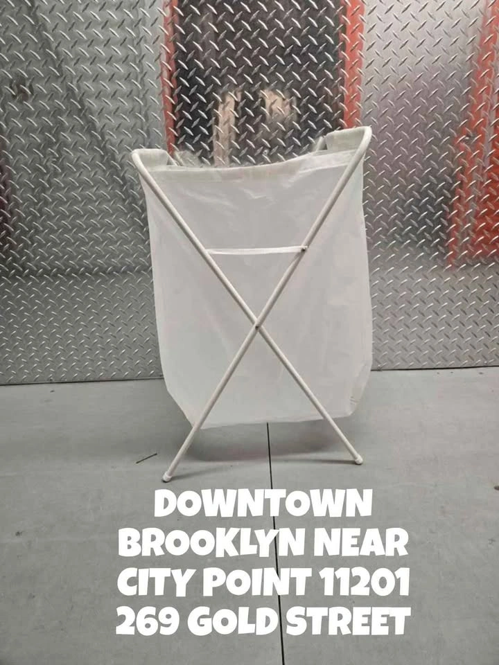 White folding laundry hamper - photo 2