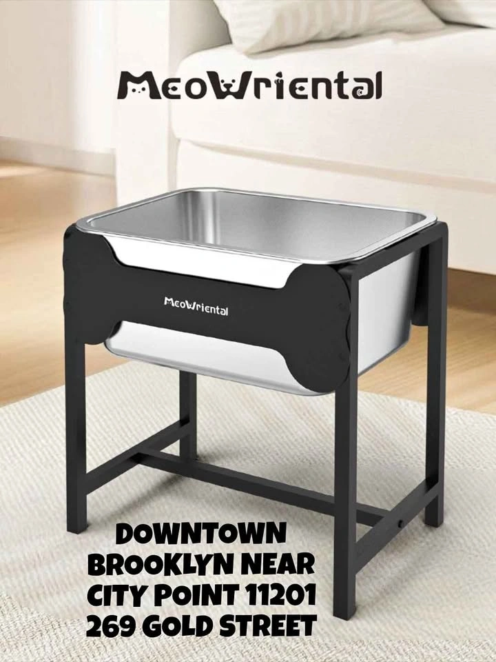 MeoWriental Raised Pet Feeder