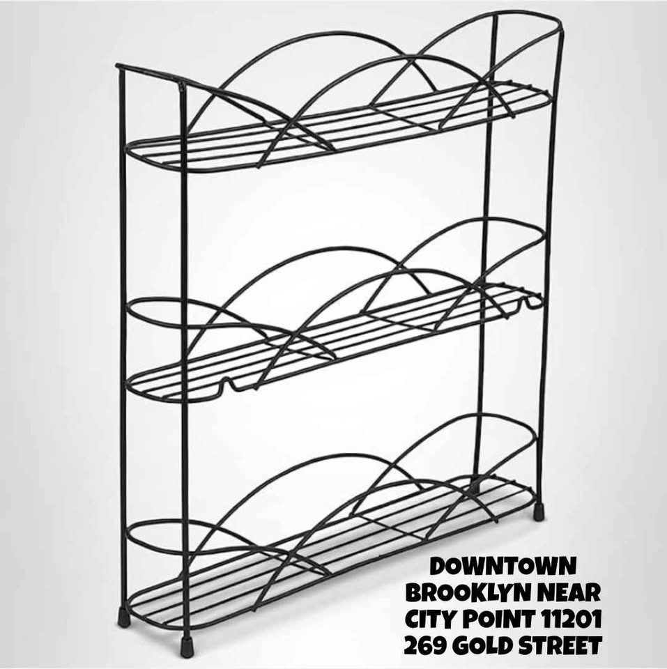 3-Tier Black Wall Mountable Countertop Spice Rack 13.25" H x 13" - photo 2
