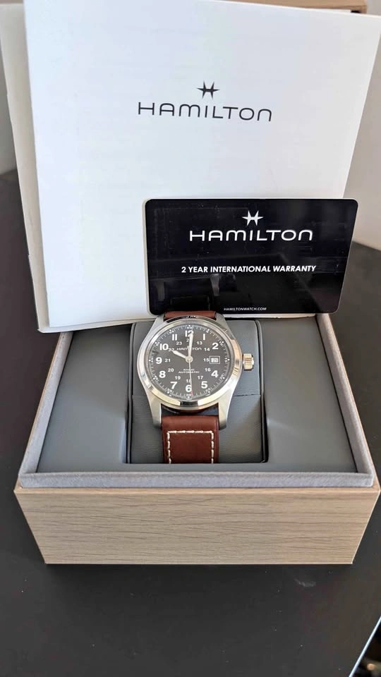 HAMILTON Khaki Field 42MM Brown Leather Automatic Men's Watch
