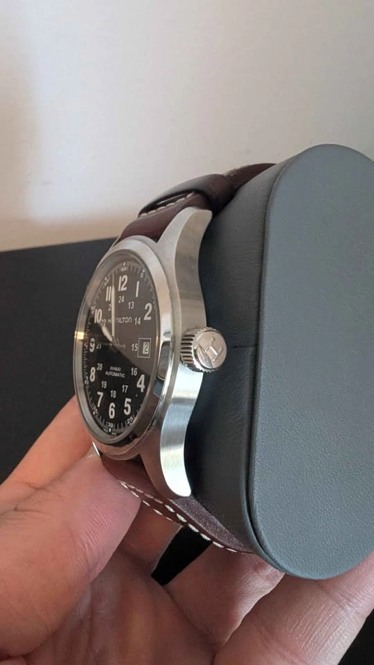 HAMILTON Khaki Field 42MM Brown Leather Automatic Men's Watch - photo 2