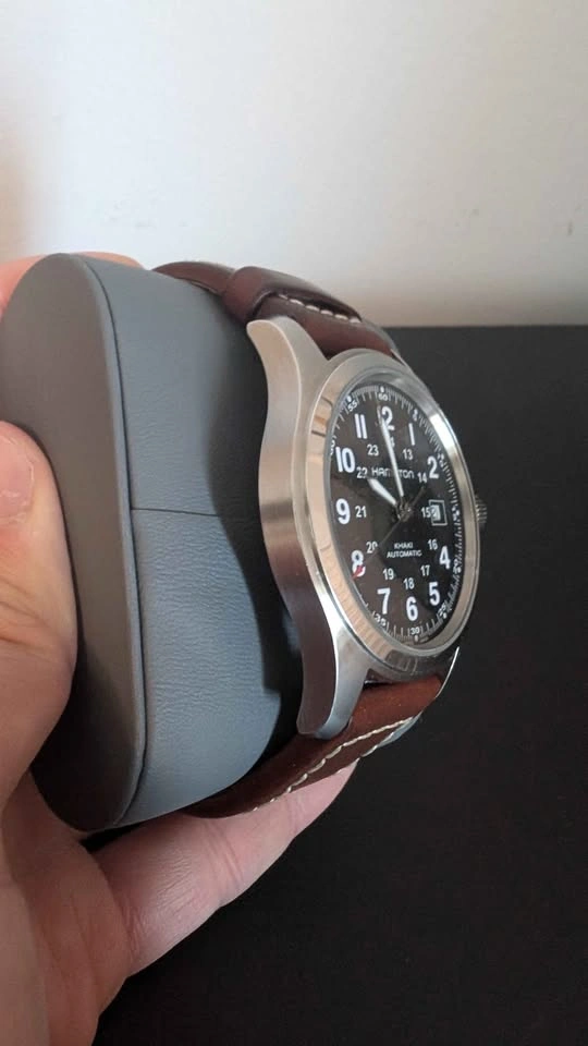 HAMILTON Khaki Field 42MM Brown Leather Automatic Men's Watch - photo 3