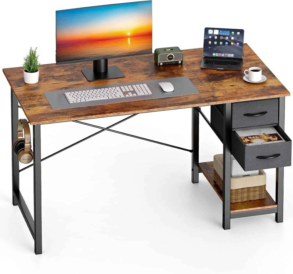 Sweetcrispy 40-Inch Desk with Drawers