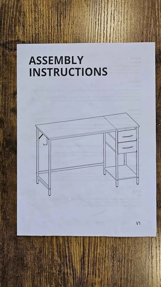 Sweetcrispy 40-Inch Desk with Drawers - photo 2