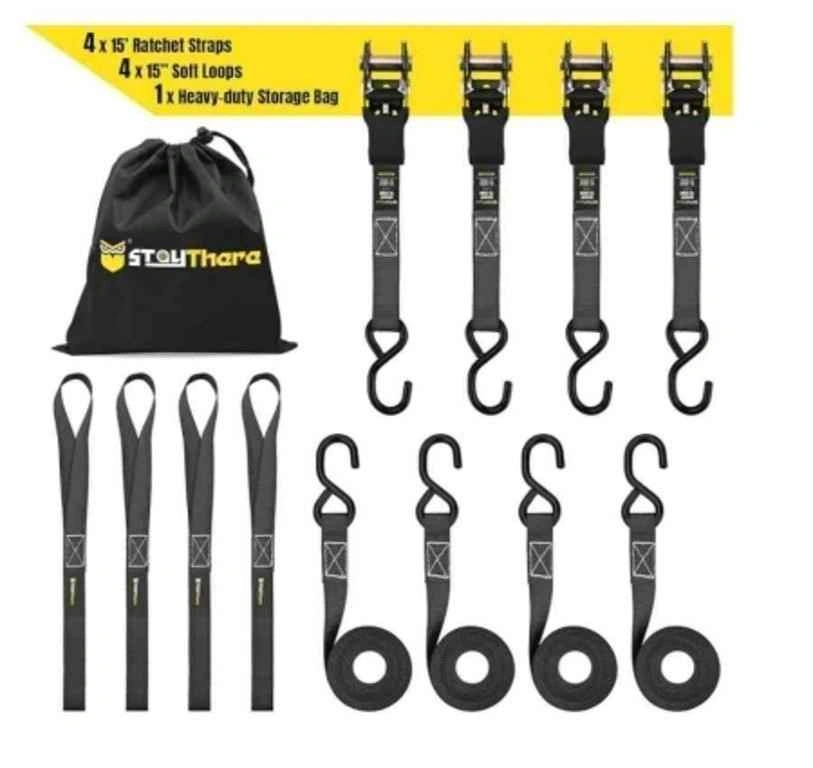 Stay There Ratchet Tie Down Straps 1'' x15' - photo 3