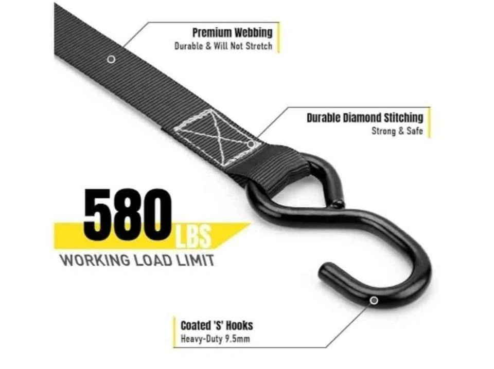 Stay There Ratchet Tie Down Straps 1'' x15' - photo 5