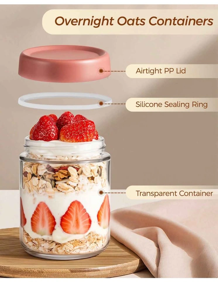 Thyme Space Overnight Oats Jars (4 Pack) - photo 3