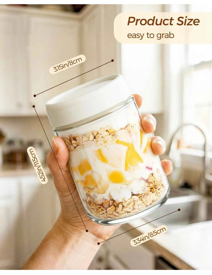 Thyme Space Overnight Oats Jars (4 Pack) - photo 4