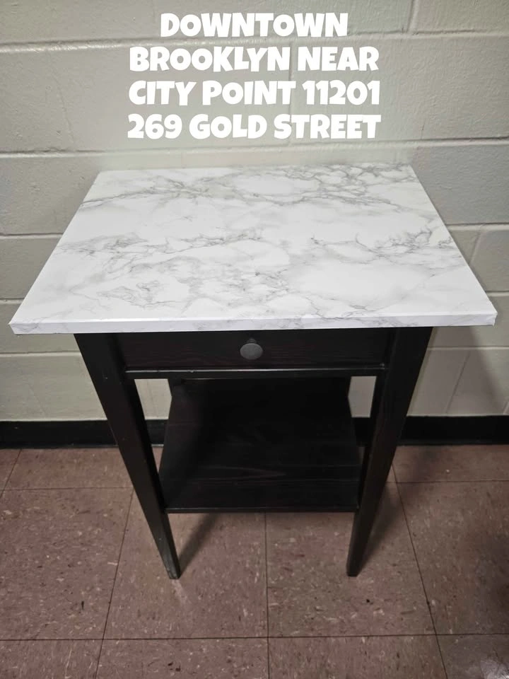 IKEA HEMNES Nightstand with Marble Top - photo 2