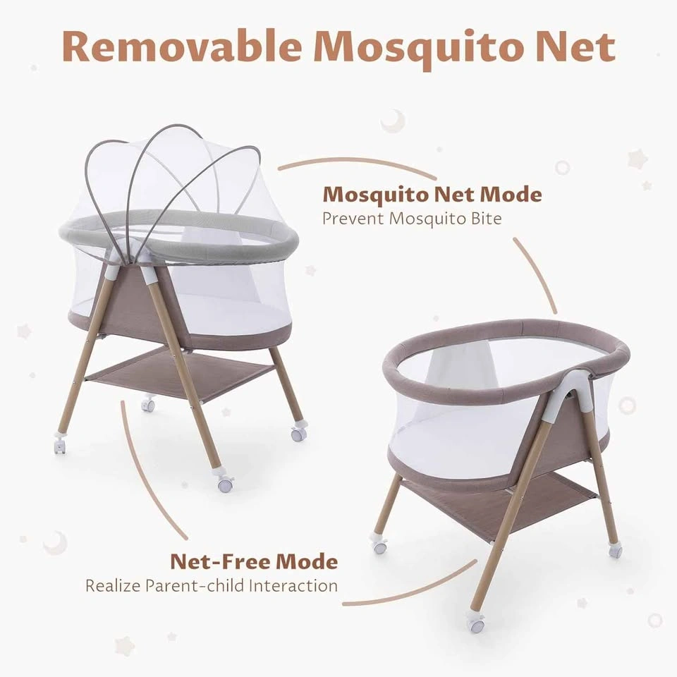 Baby Bassinet Crib - 3-in-1 Portable Infant Bed with Mosquito Ne - photo 5