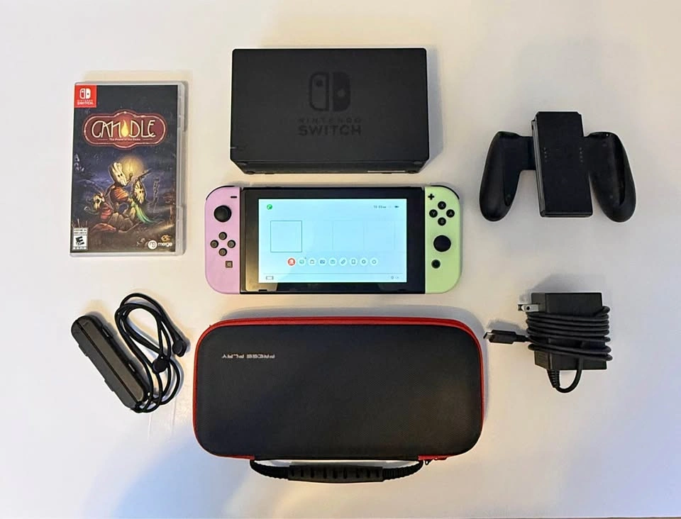 Nintendo Switch Console with Accessories and Game