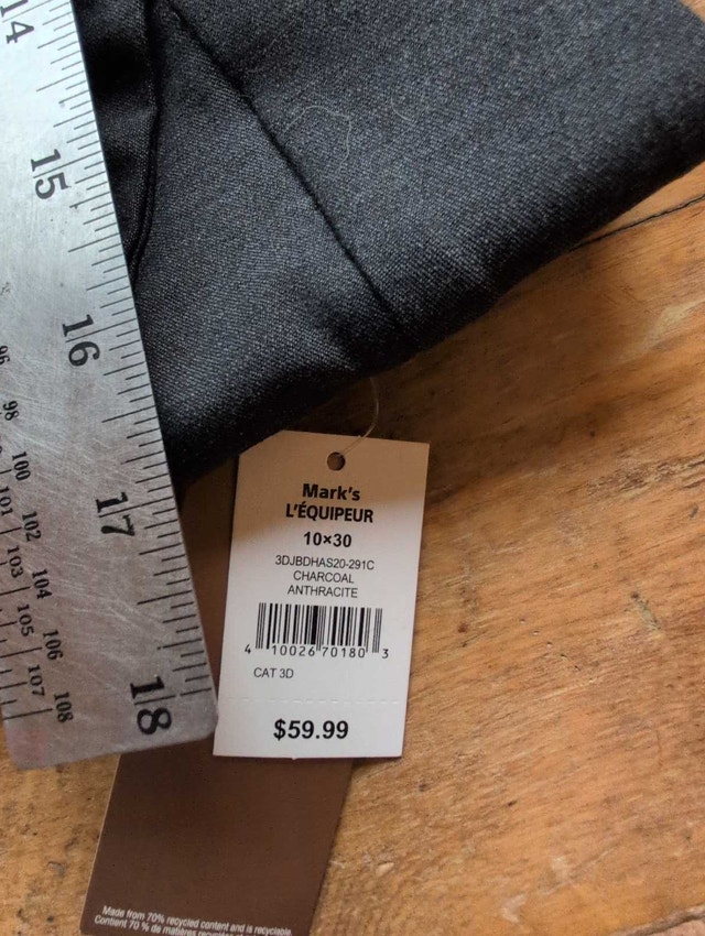 Mark's Pants Size 10x30 NWT Dark Grey - photo 3