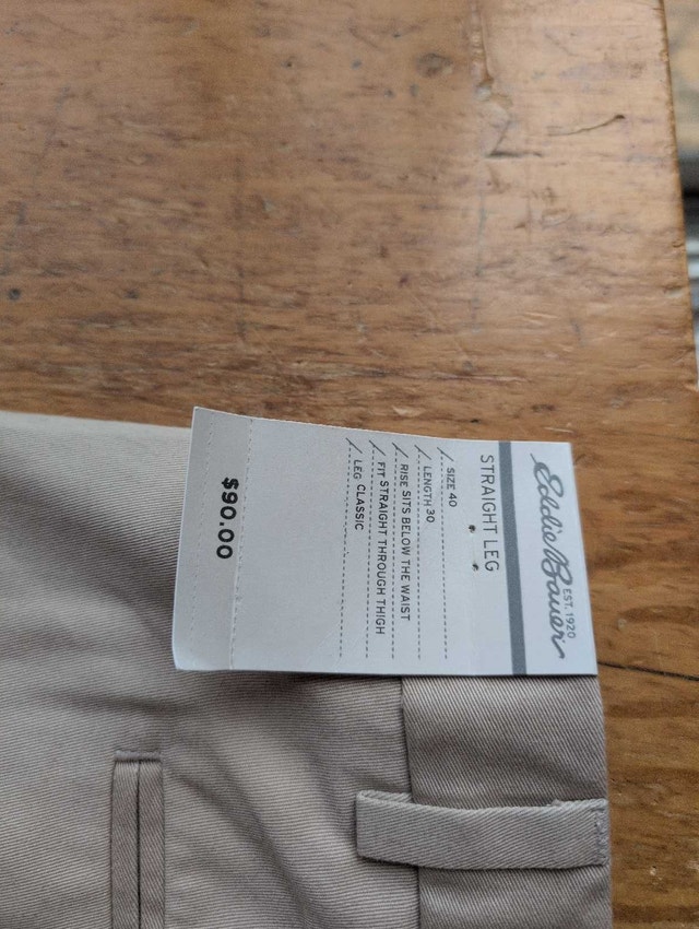 Eddie Bauer Pants nwt mens 40x30 straight leg - photo 5