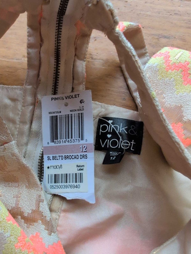 Pink & Violet Dress Youth Size 12 NWT - photo 3