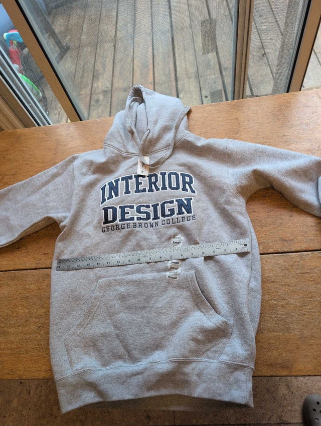 George Brown College Hoodie Adult Small Interior Design NWT