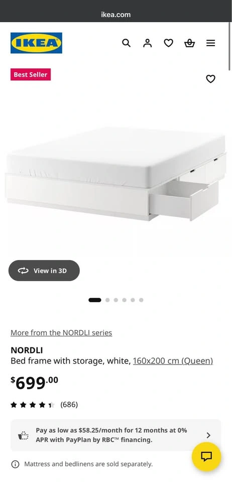 Queen IKEA Bed Frame - photo 5