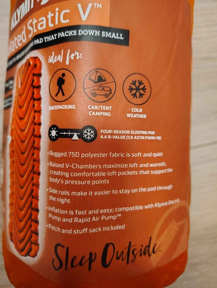 Klymit Insulated Static V Sleeping Pad - 4 Season - photo 2