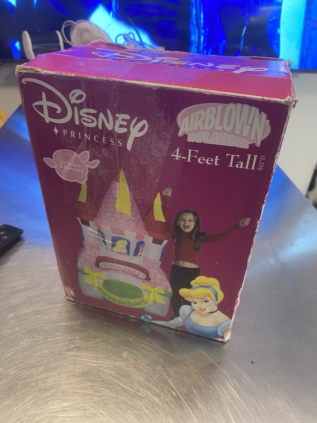 2004 Gemmy Disney Princess 4ft Tall Inflatable Castle