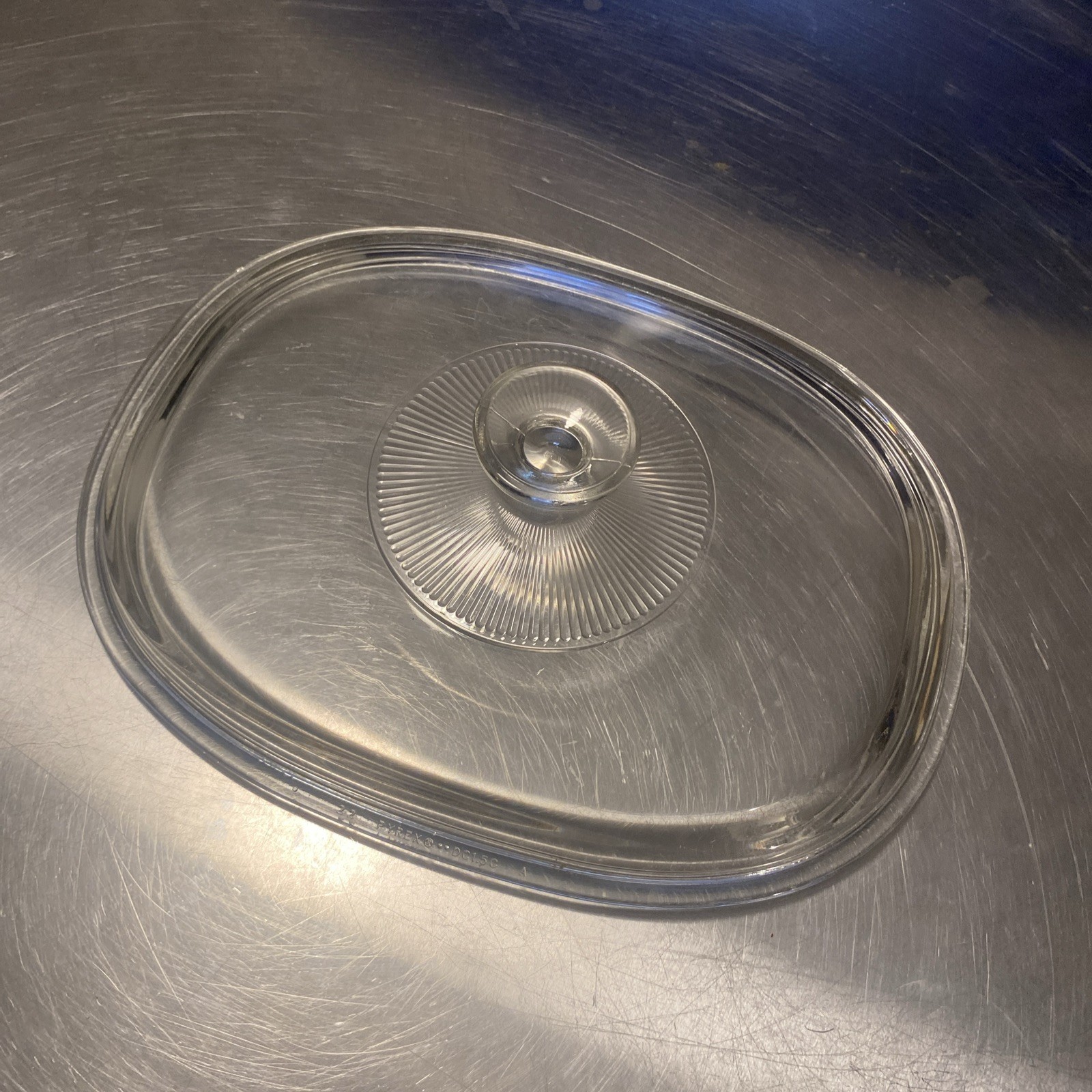Pyrex 1.5 Qt Oblong Glass Lid 8.5" x 11" Clear