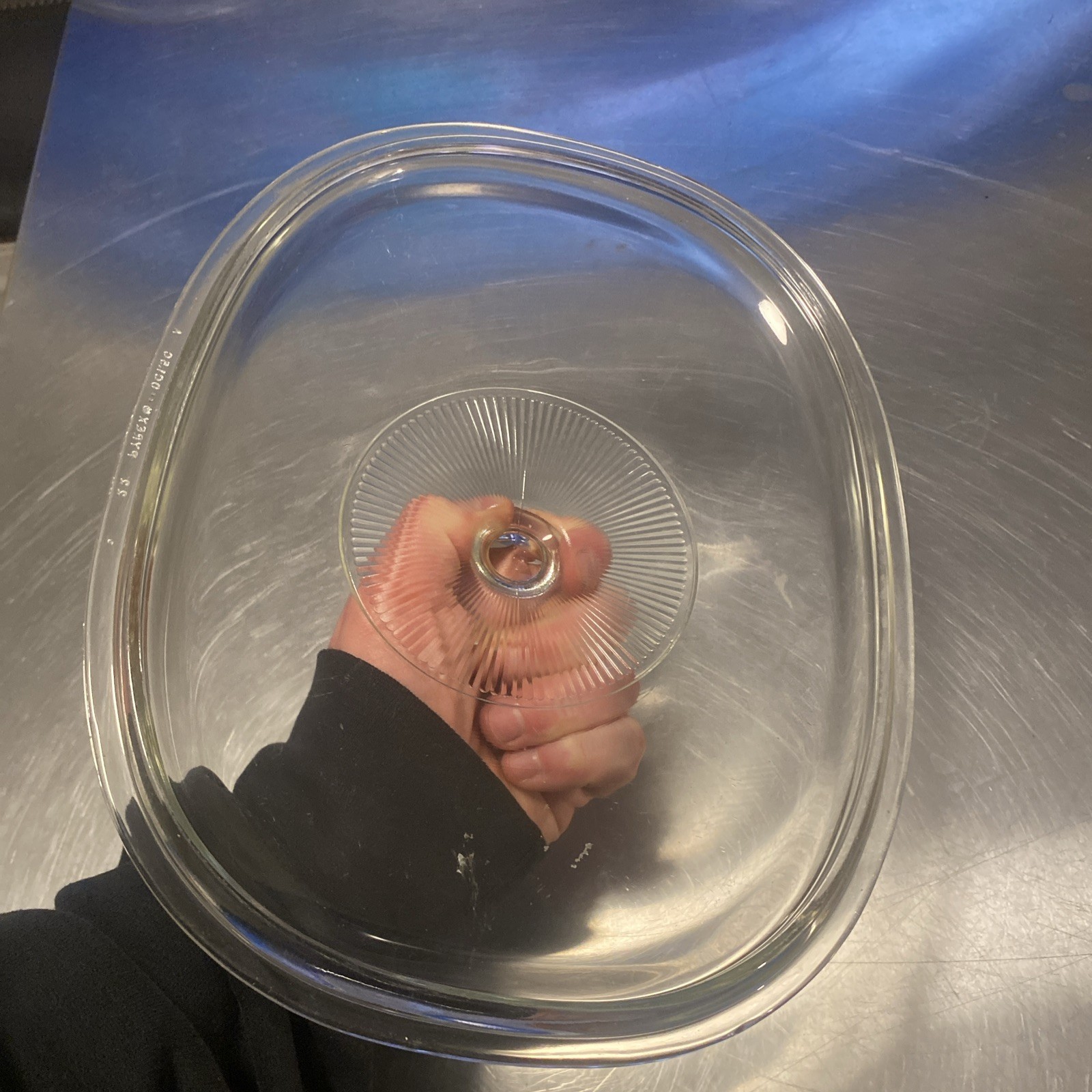 Pyrex 1.5 Qt Oblong Glass Lid 8.5" x 11" Clear - photo 3