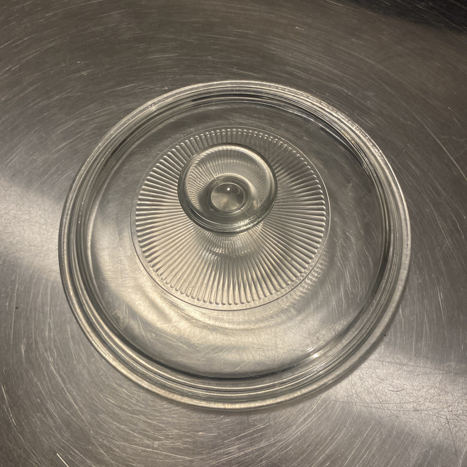 PYREX Corning Ware 7 3/4" Round Clear Lid G-5-C G5C Ribbed