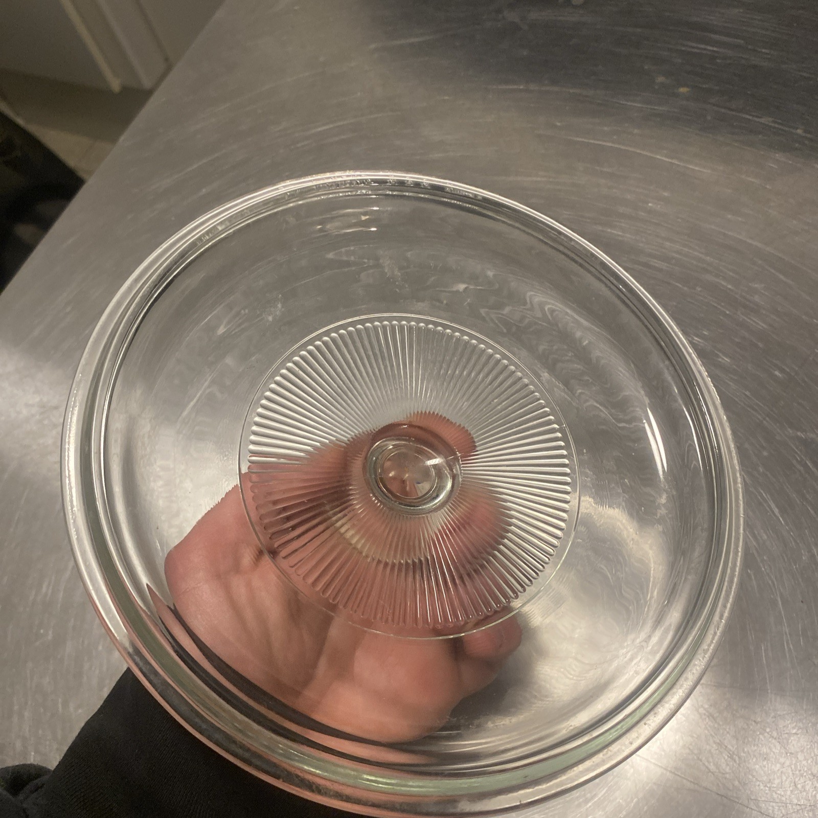 PYREX Corning Ware 7 3/4" Round Clear Lid G-5-C G5C Ribbed - photo 3