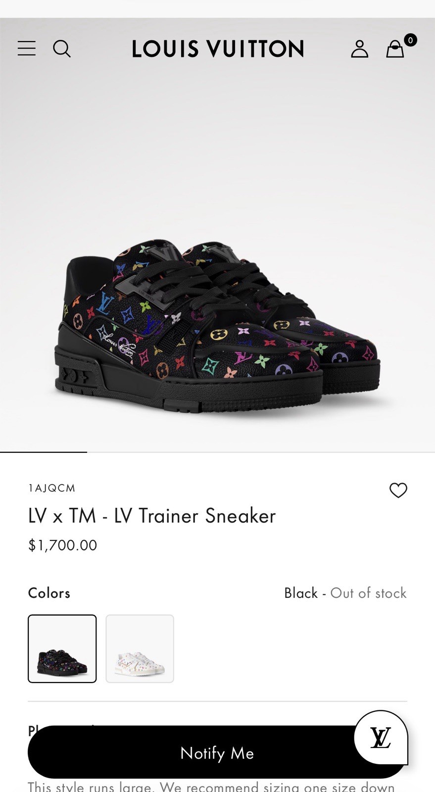 Louis Vuitton LV Trainer Takashi Murakami