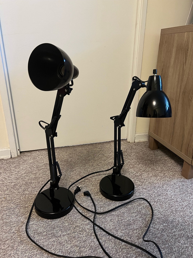 2 Adjustable Black Desk Lamps – Great Condition - photo 2