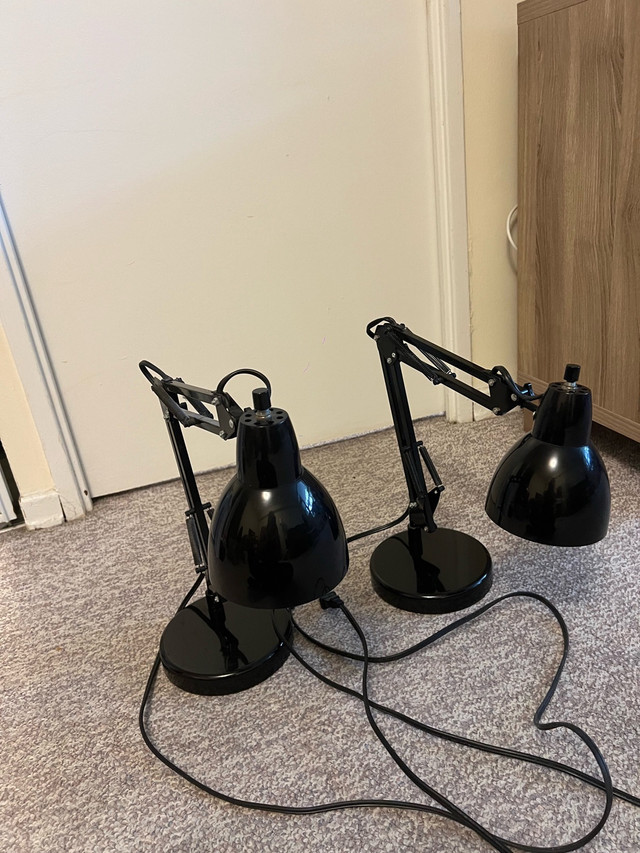 2 Adjustable Black Desk Lamps – Great Condition - photo 3