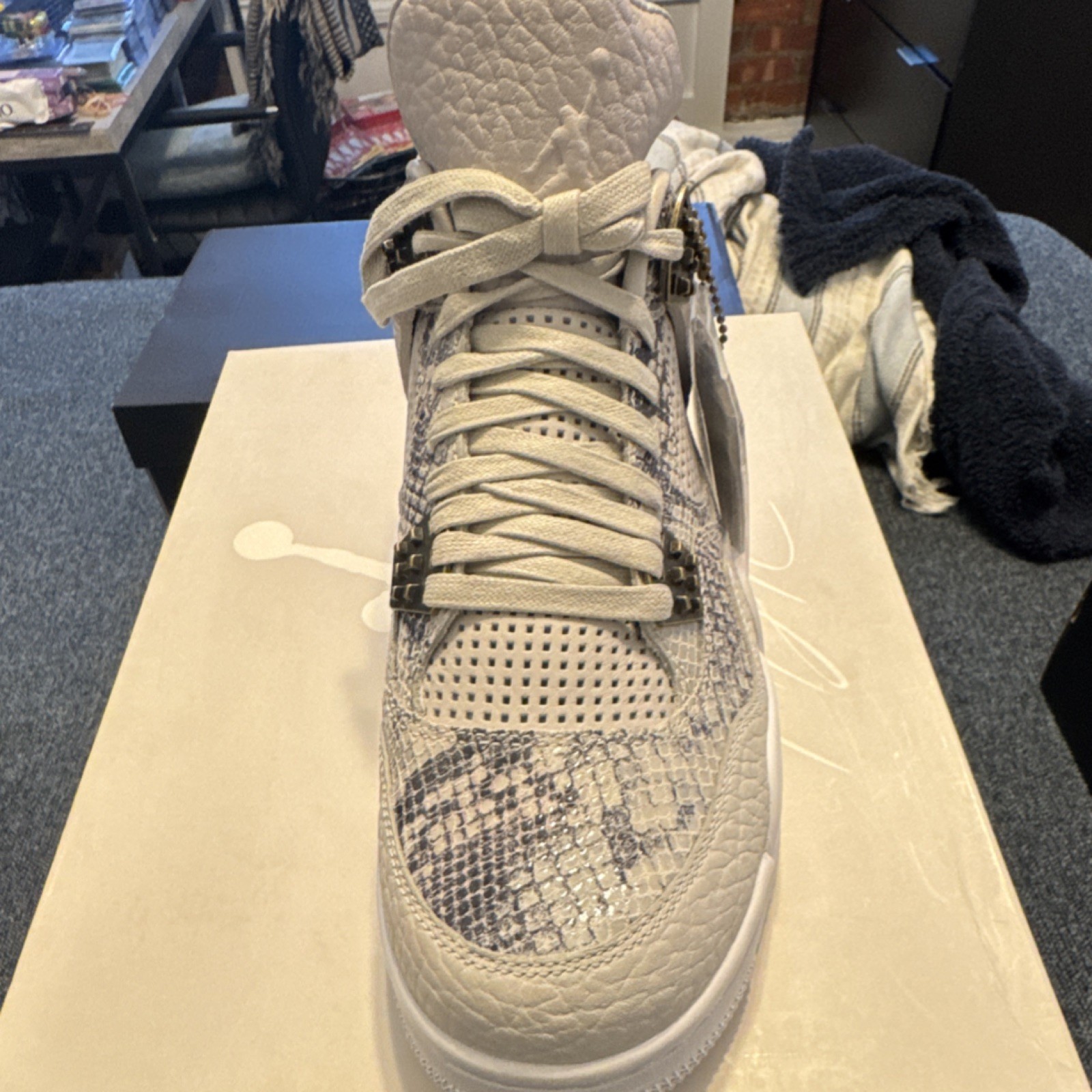 Jordan Air Jordan 4 Retro Premium Snakeskin Ivory - Mens 10 - photo 2