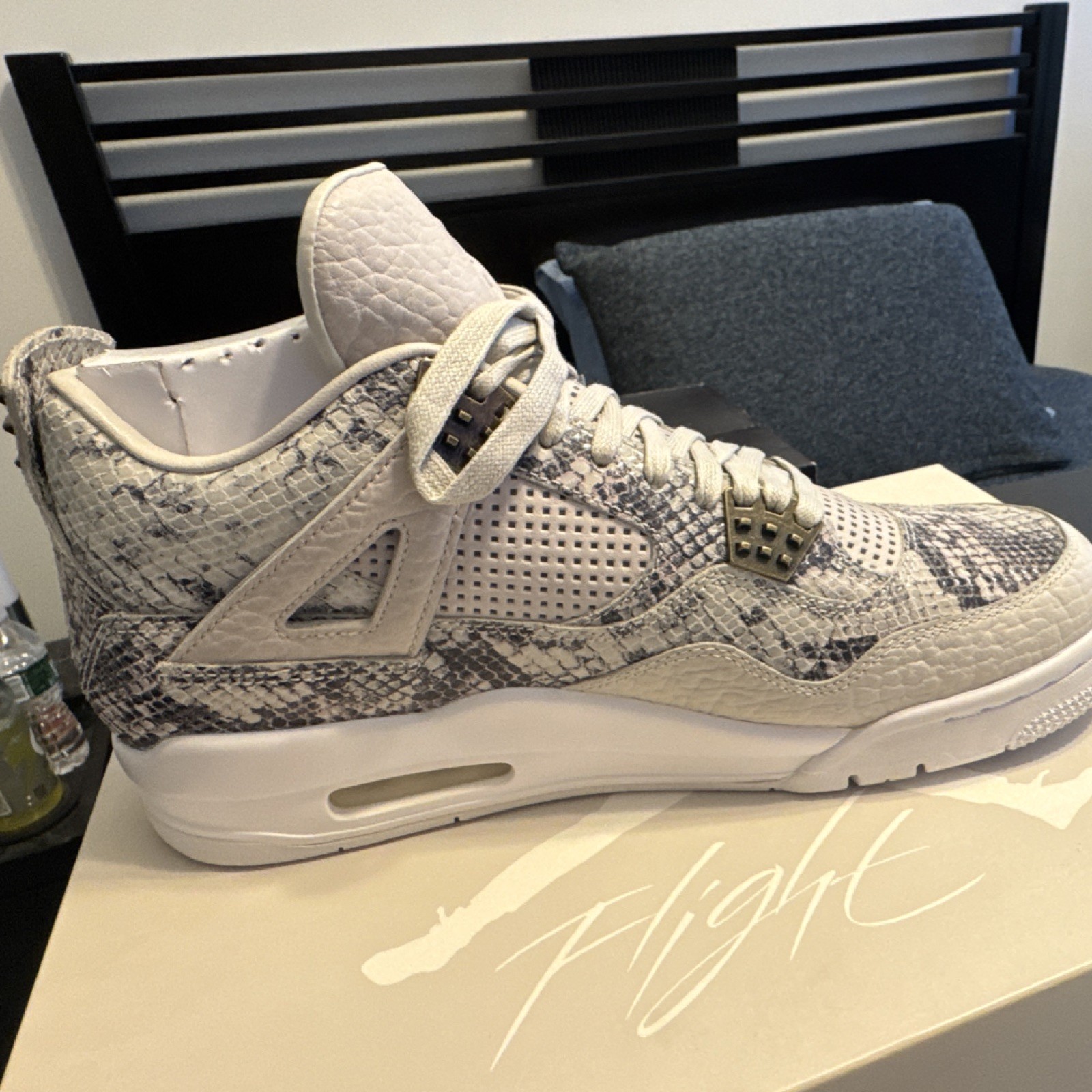 Jordan Air Jordan 4 Retro Premium Snakeskin Ivory - Mens 10 - photo 5