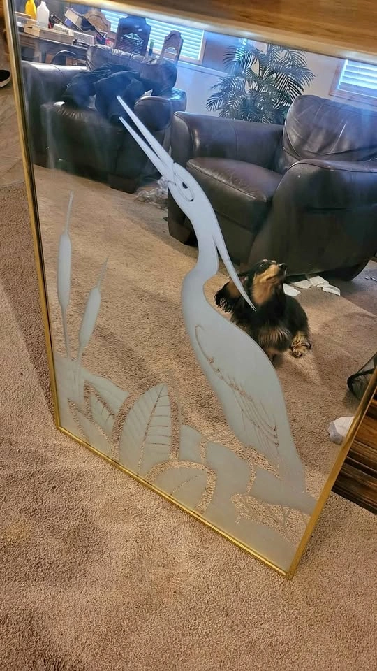 Gloria Erickson Vintage Crane Wall Mirror