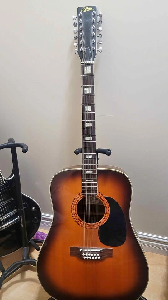Vintage Aria 12 String Guitar - Made in Japan - New Strings