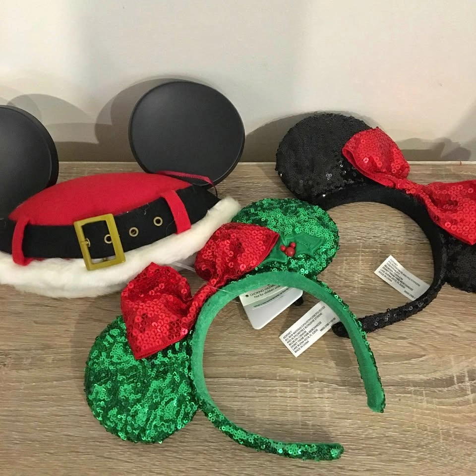 LOT 3 Authentic Disney Parks Christmas Headbands/Hats