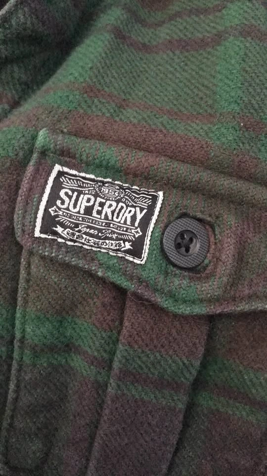 Superdry Green Plaid Flannel Shirt Small - photo 4
