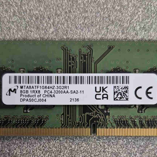 Micron 8GB DDR4 RAM